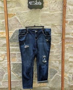 Maurices Distressed Flannel Jean